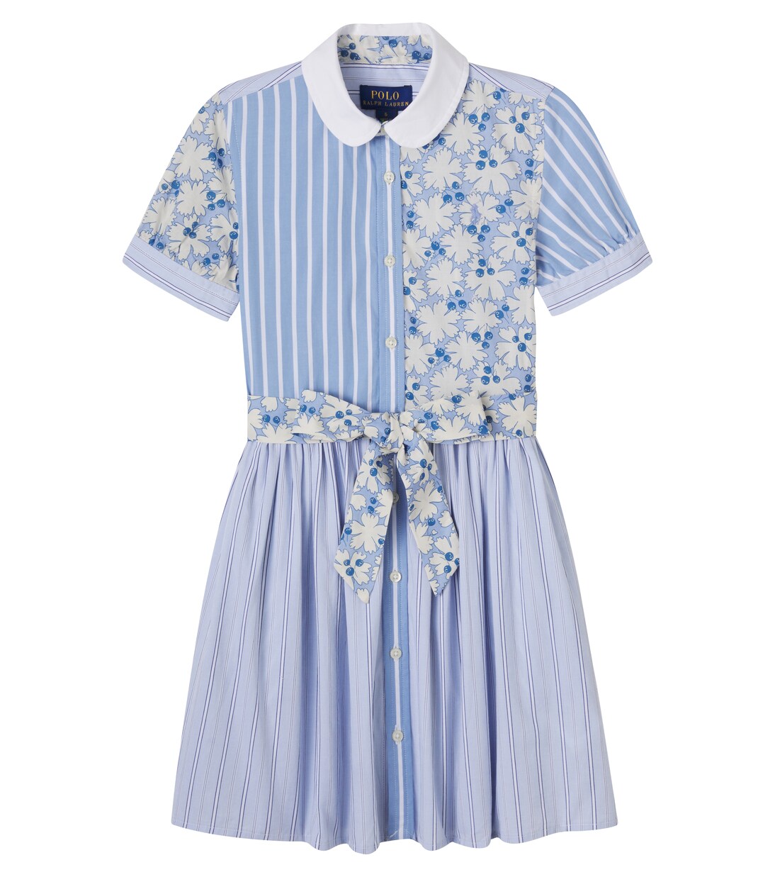 Patchwork cotton poplin dress | Polo Ralph Lauren Kids