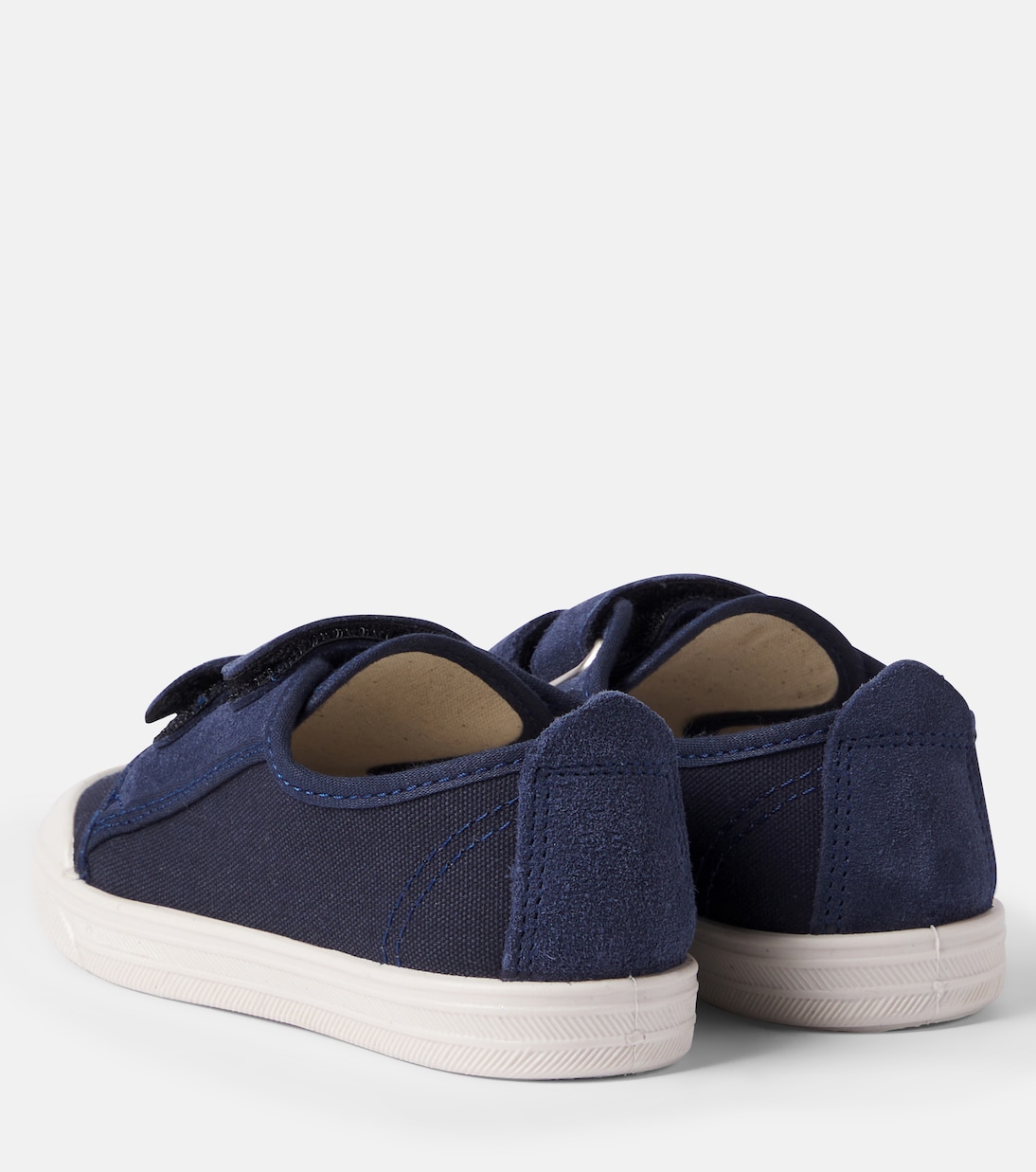 Suede-trimmed canvas sneakers | Il Gufo