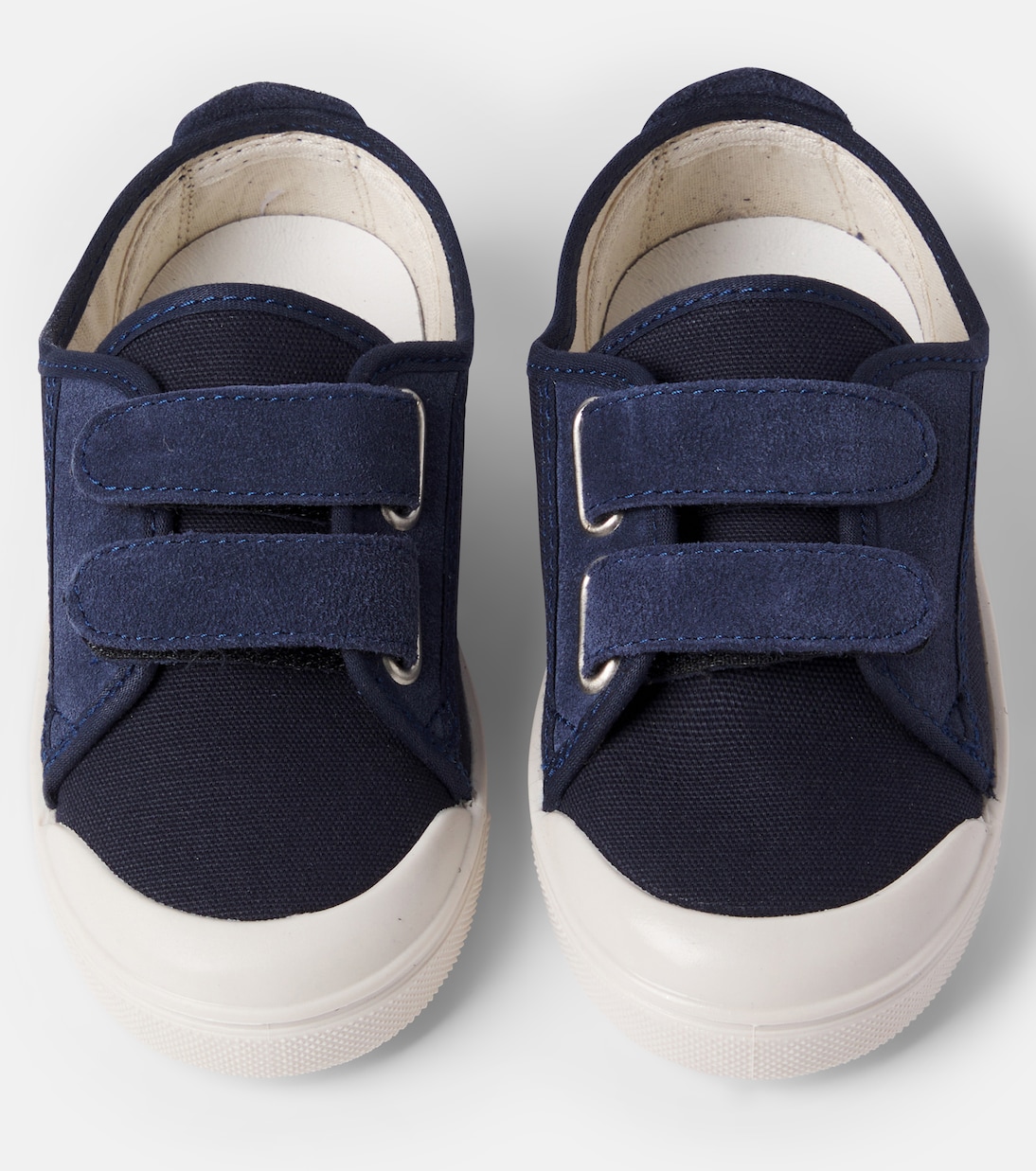 Suede-trimmed canvas sneakers | Il Gufo