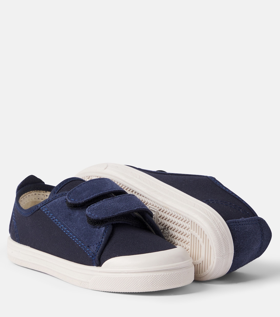 Suede-trimmed canvas sneakers | Il Gufo