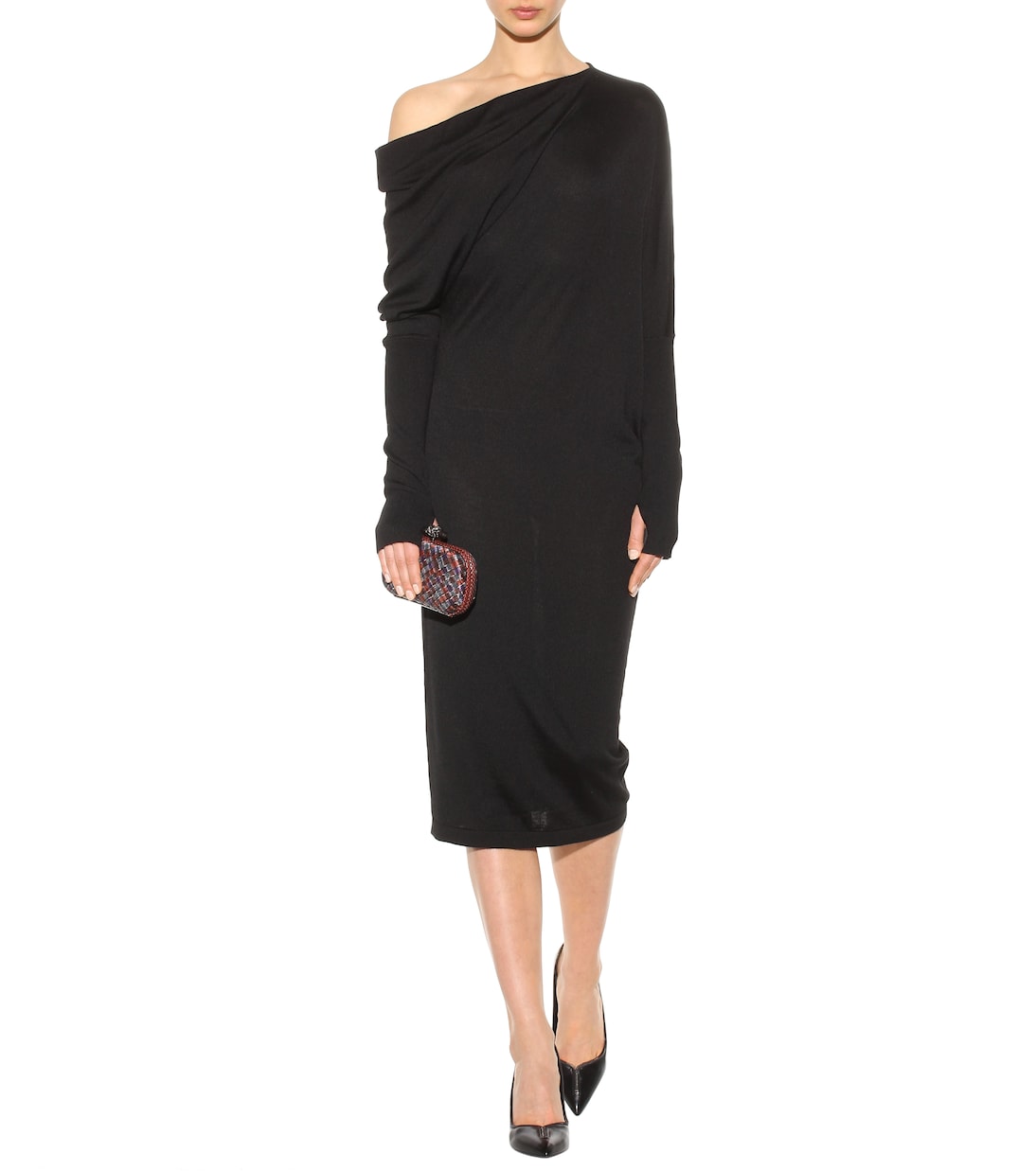 Draped cashmere and silk midi dress | Tom Ford