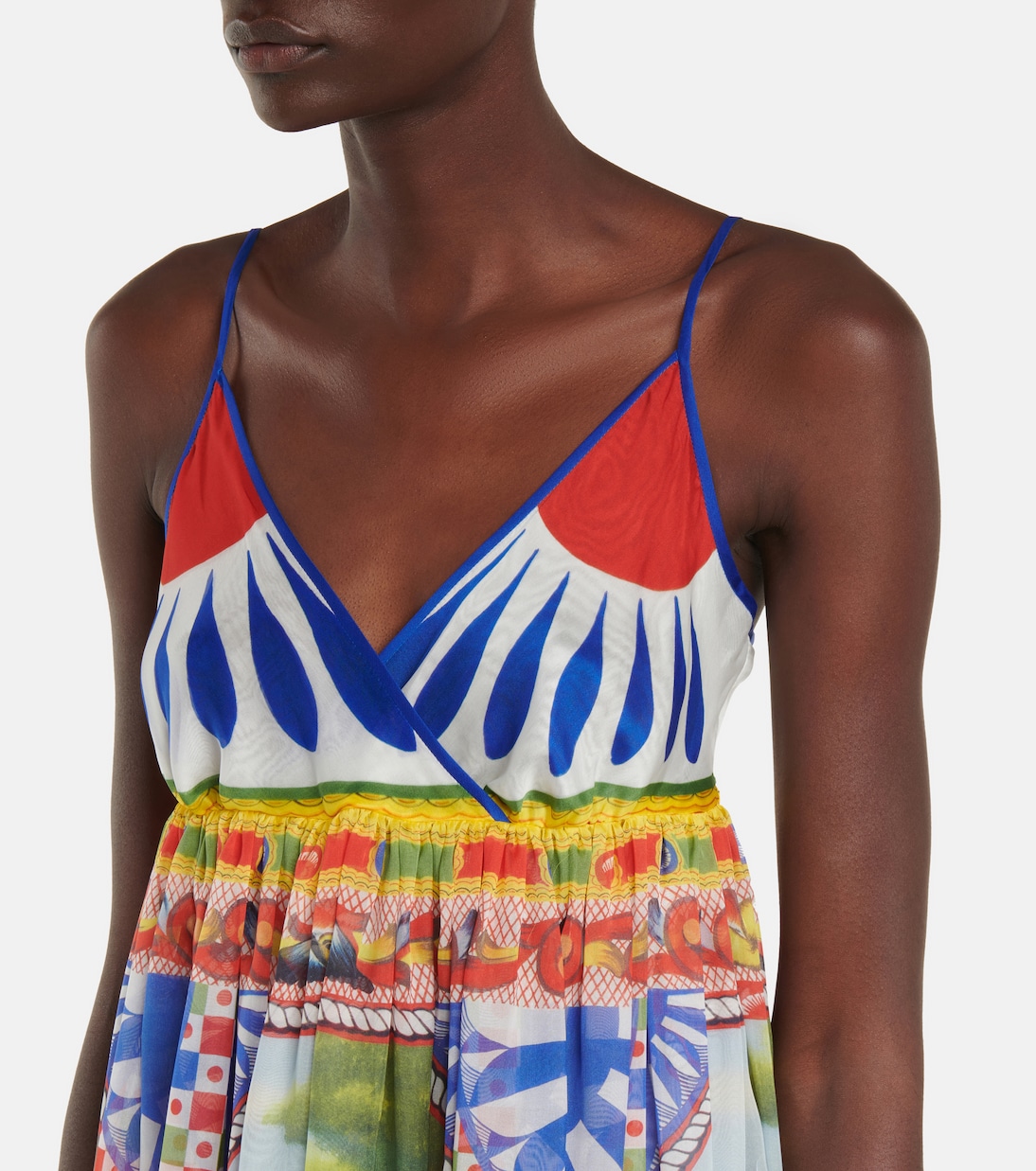Printed silk chiffon maxi dress | Dolce&Gabbana