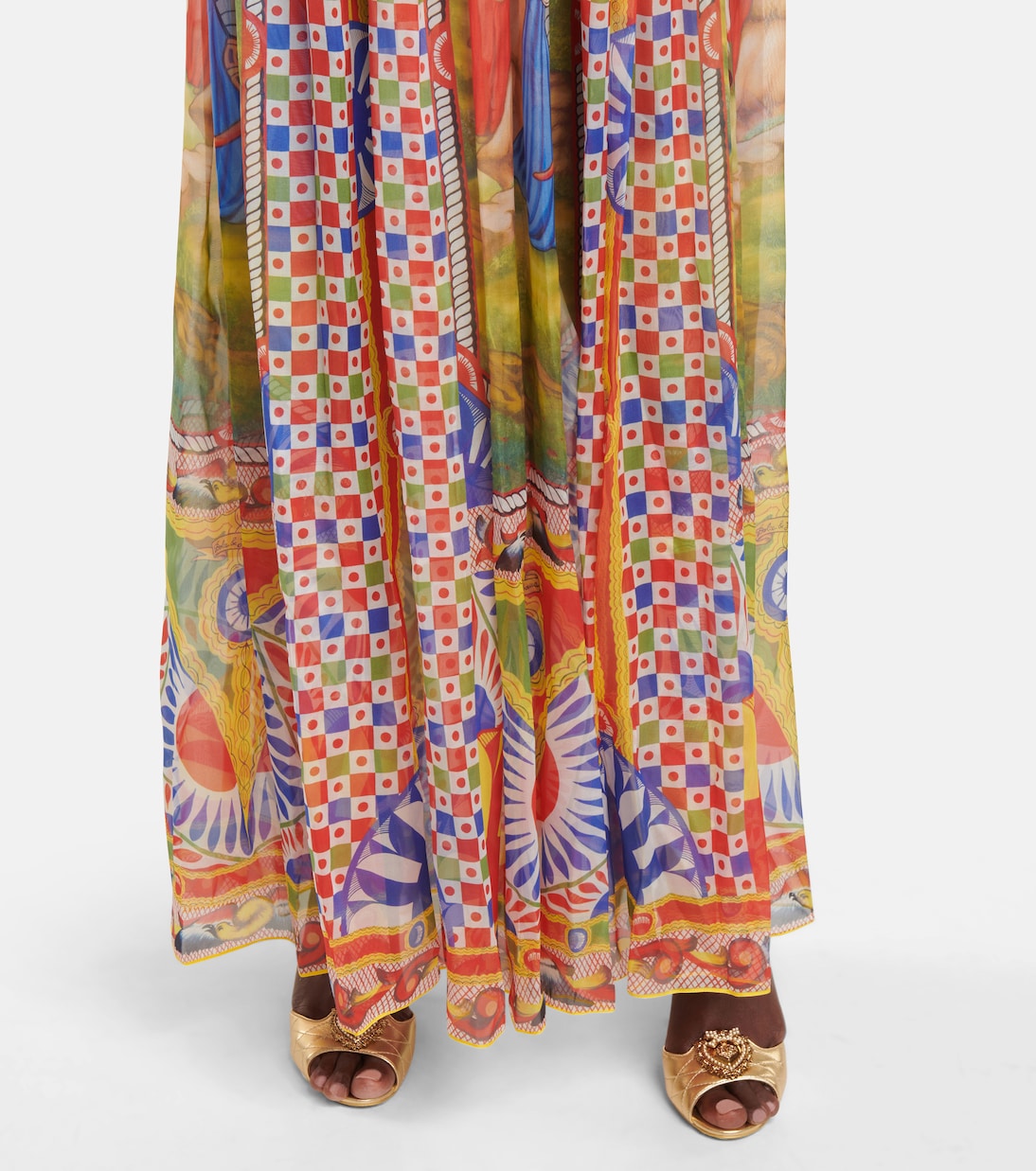 Printed silk chiffon maxi dress | Dolce&Gabbana