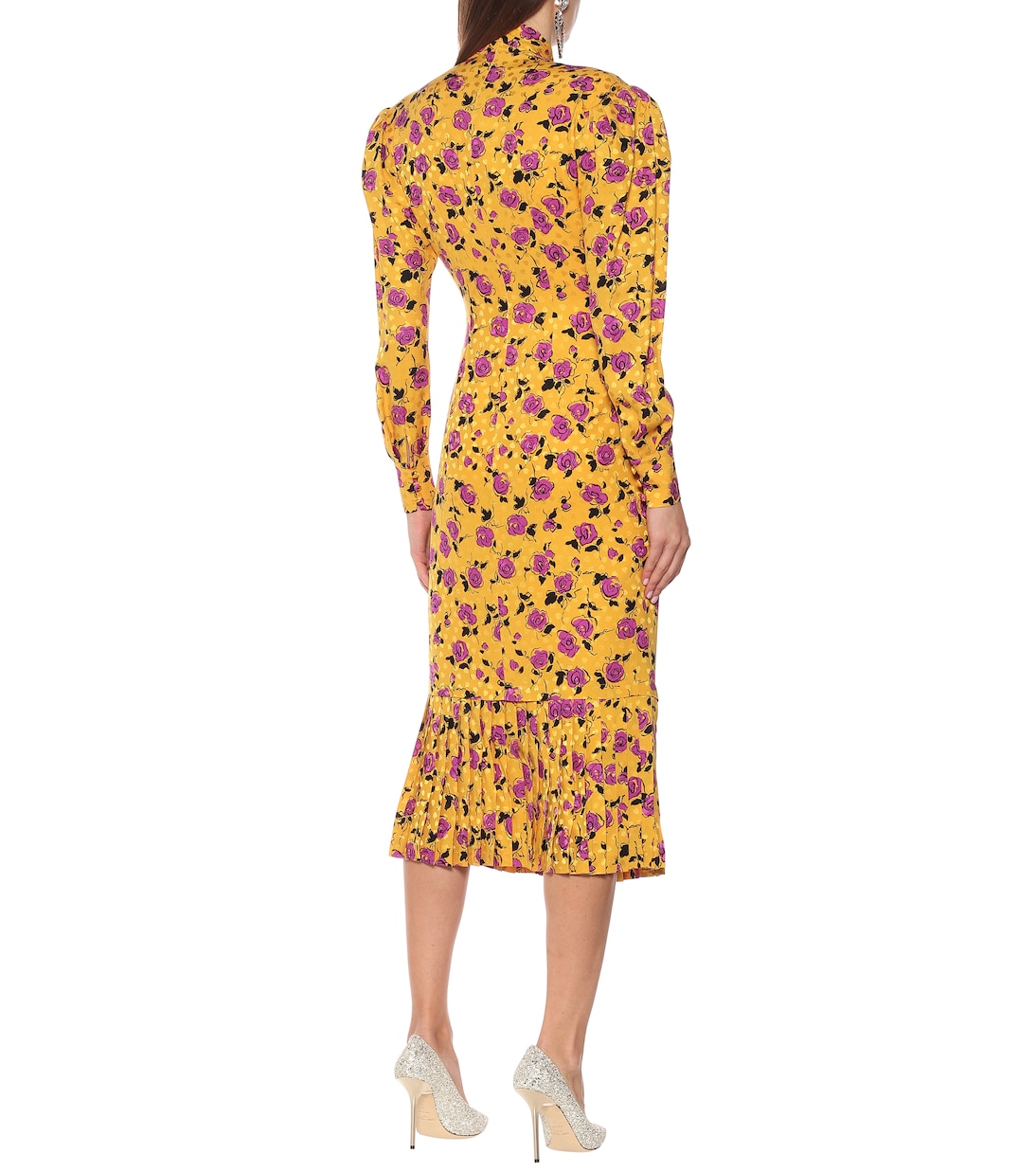 Abito midi in seta jacquard | Alessandra Rich