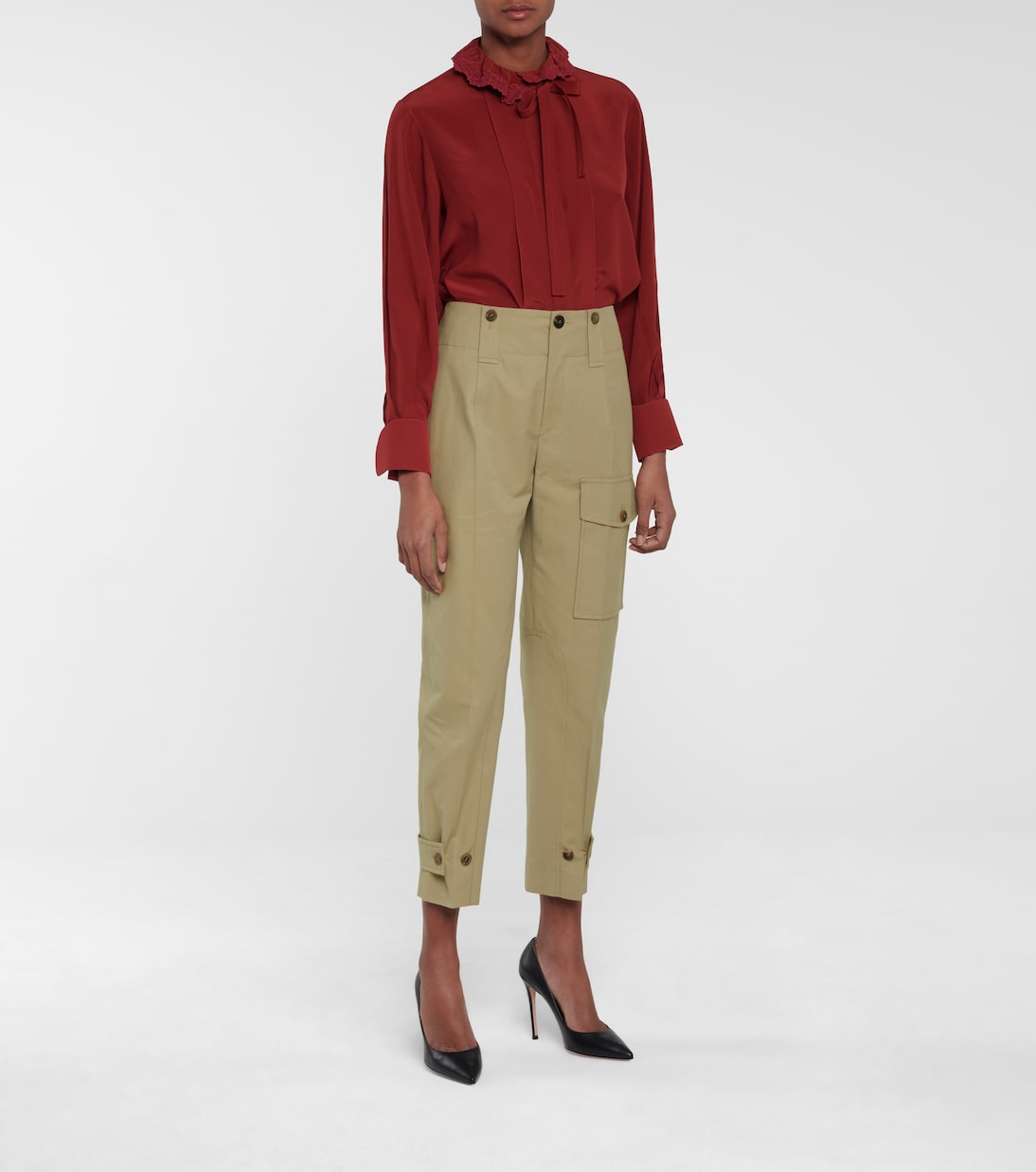 Blusa de seda bordada | Chloé