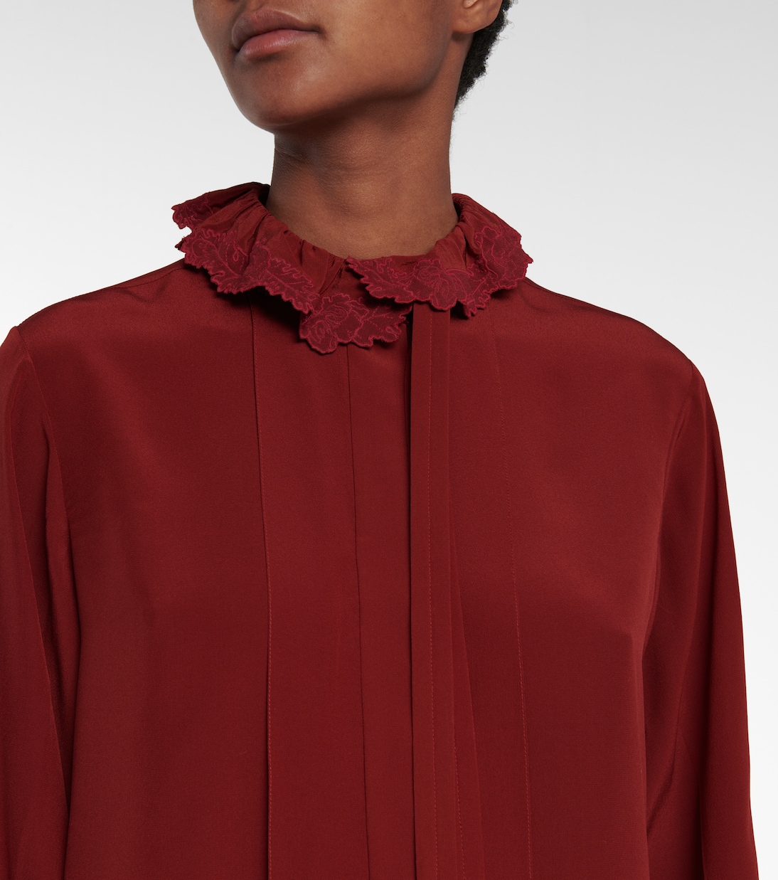 Blusa de seda bordada | Chloé