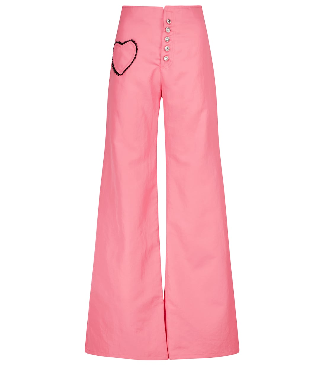 High-rise wide-leg twill pants | Rodarte