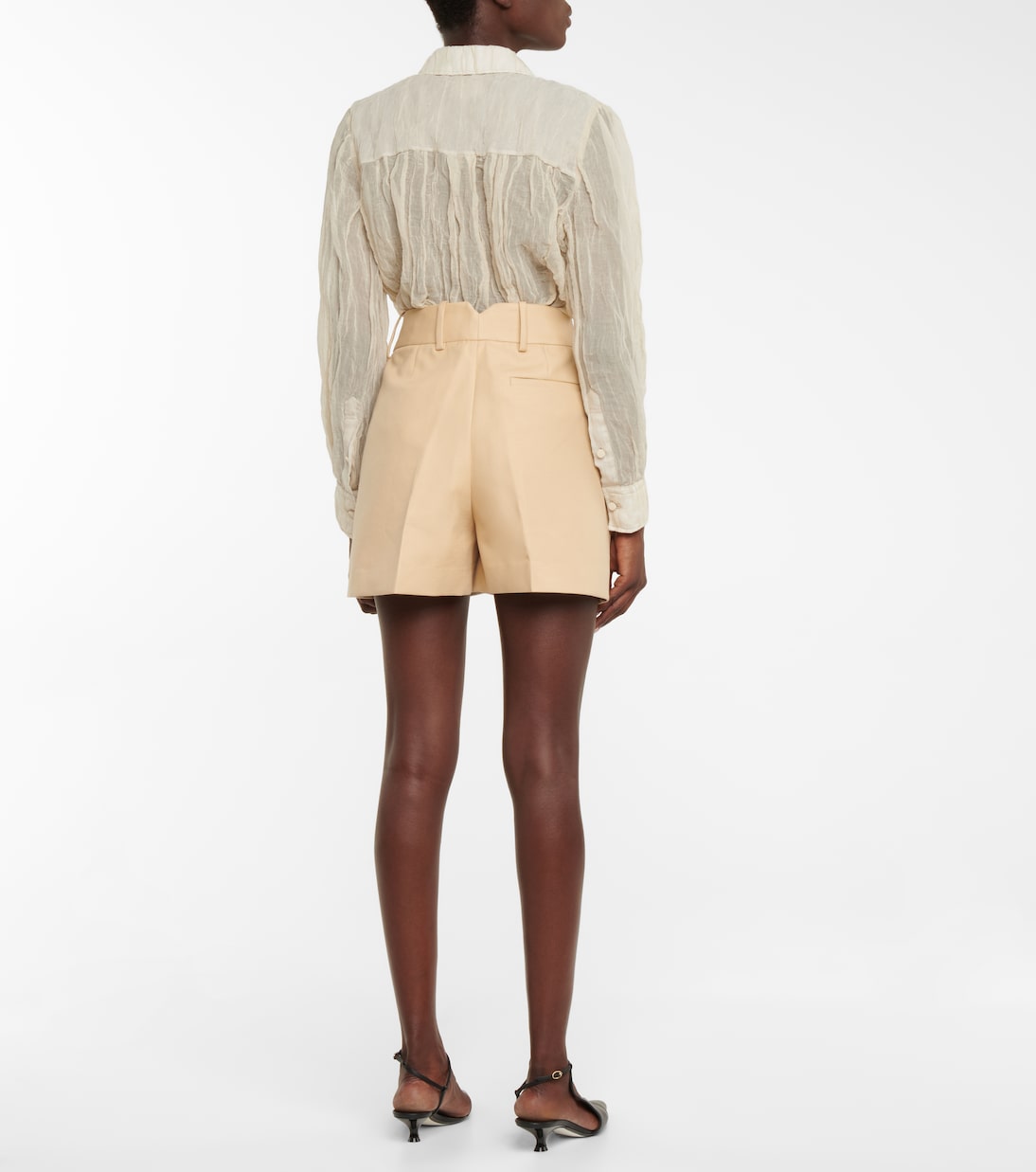 Shorts Maarte de algodón de tiro alto | Khaite