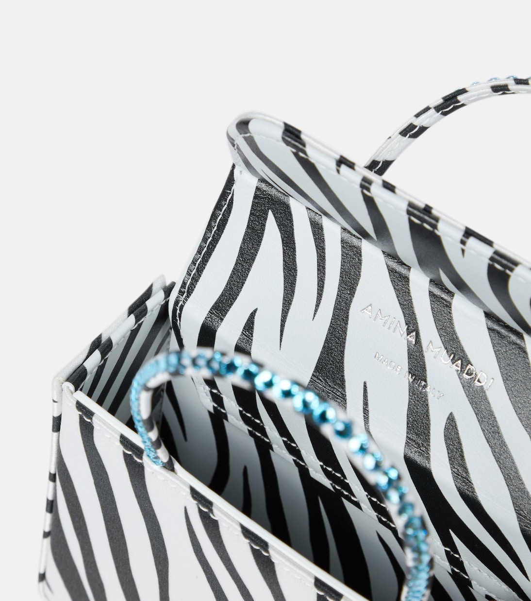 Gilda Super Mini embellished satin tote | Amina Muaddi