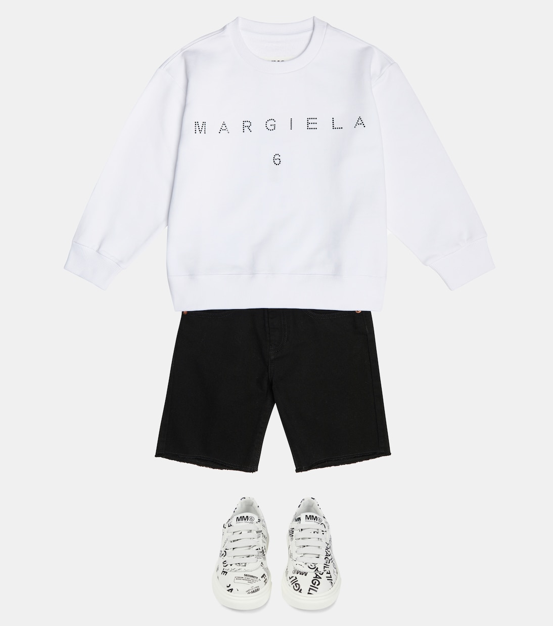 Felpa in cotone con logo | MM6 Maison Margiela Kids
