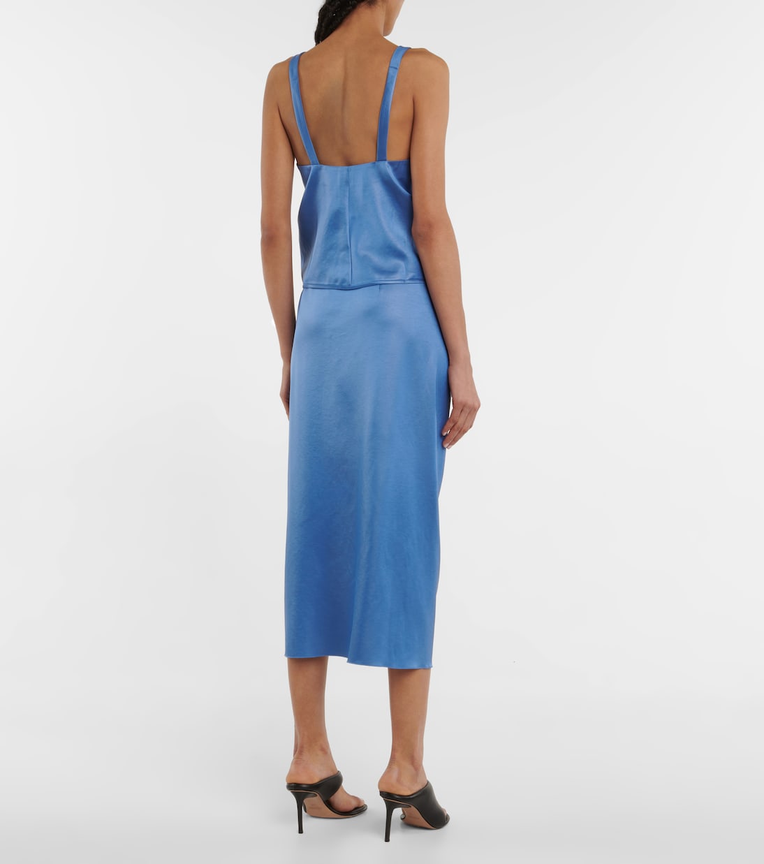 Klara drawstring satin top | Nanushka