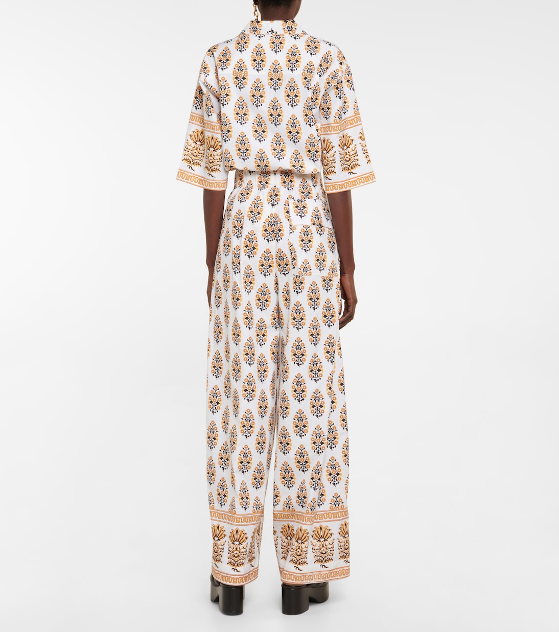 Pantalon imprimé en coton | Dries Van Noten