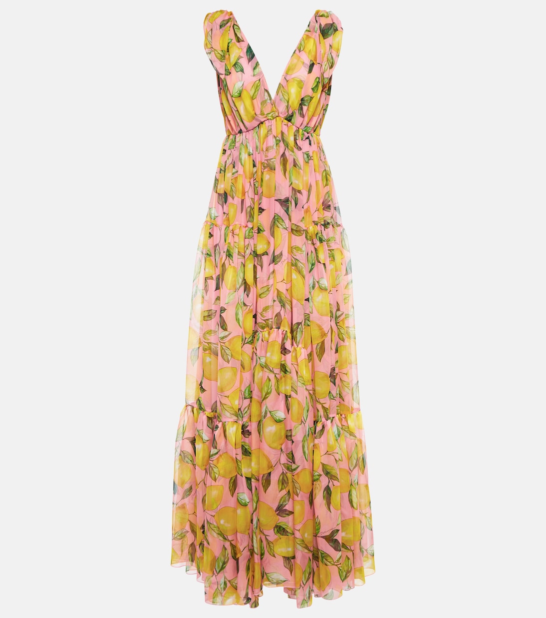 Vestido de chifón de seda estampado | Dolce&Gabbana