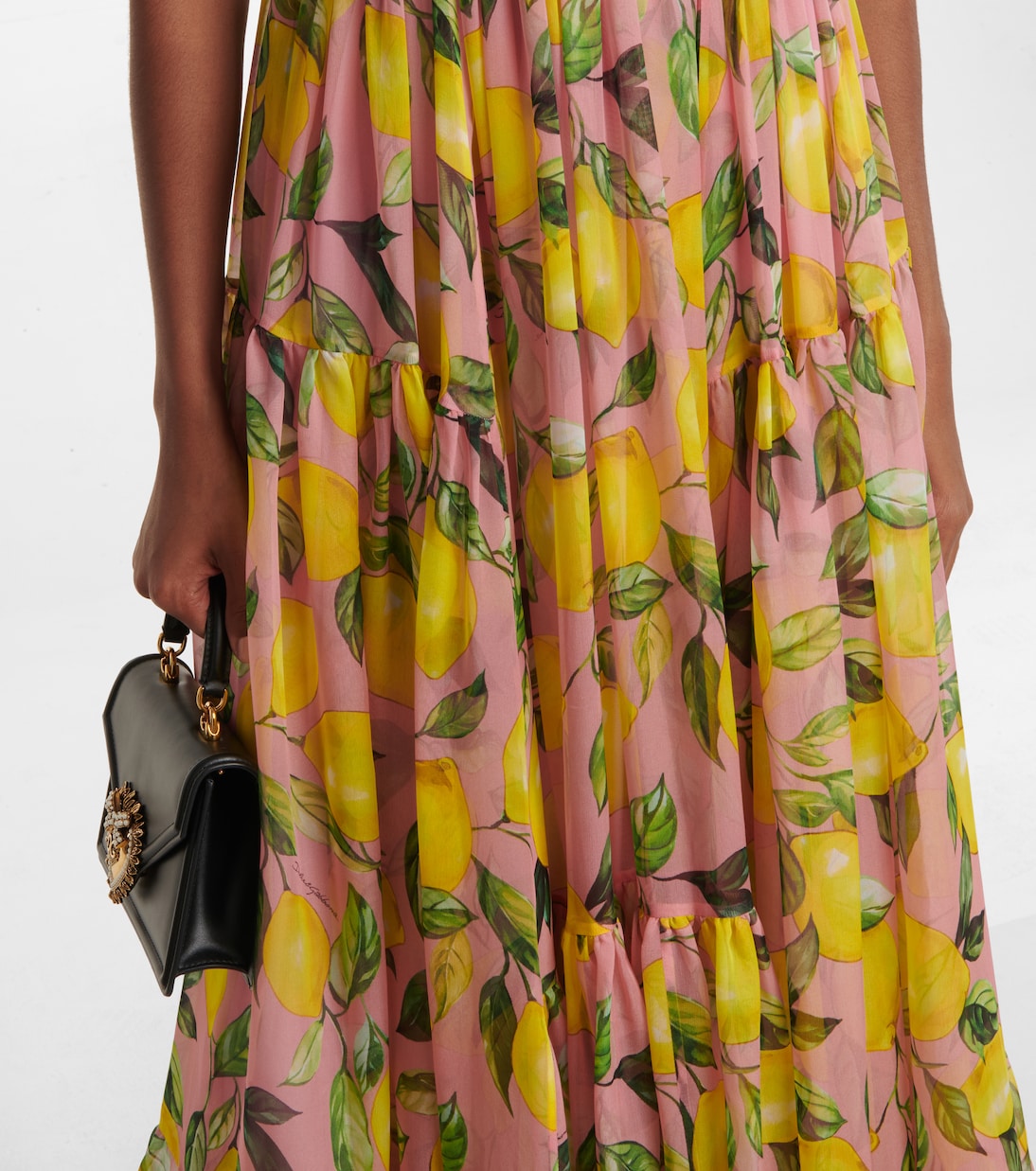 Vestido de chifón de seda estampado | Dolce&Gabbana