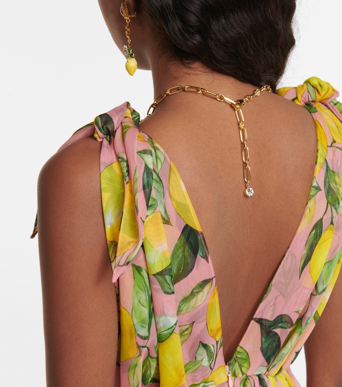 Vestido de chifón de seda estampado | Dolce&Gabbana