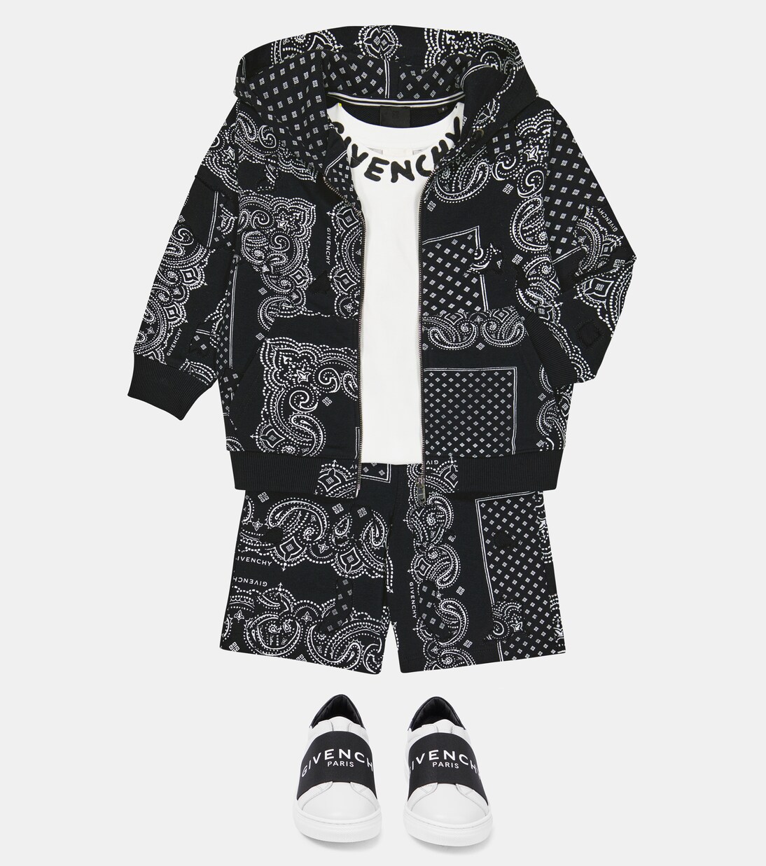 Shorts en mezcla de algodón estampados | Givenchy Kids