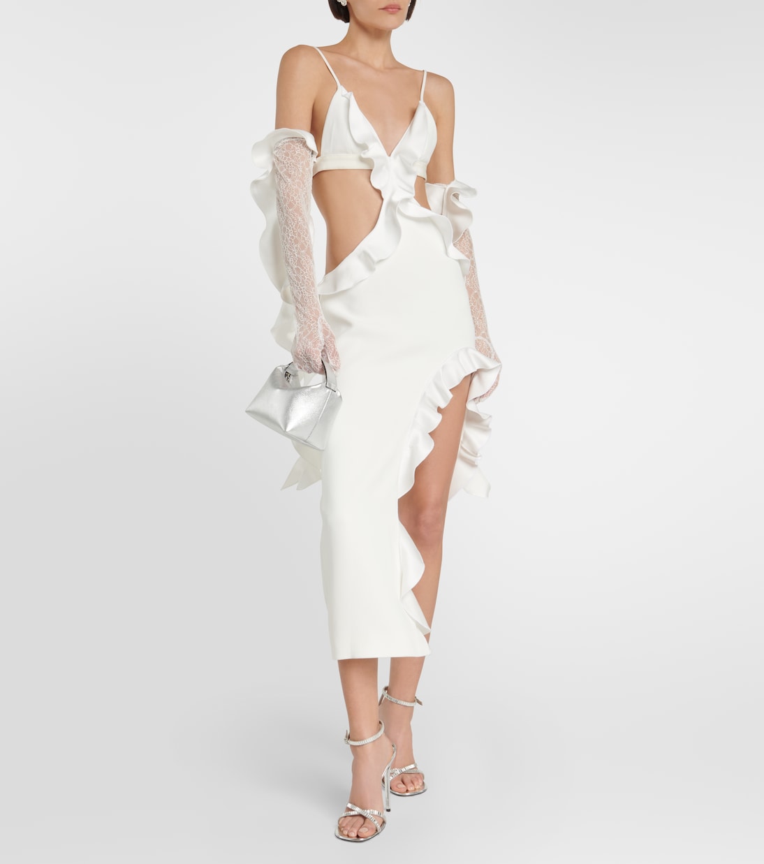 Abito midi asimmetrico con cut-out | David Koma