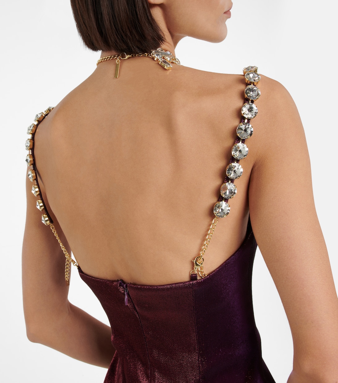 Mussel Cup crystal embellished minidress | Area