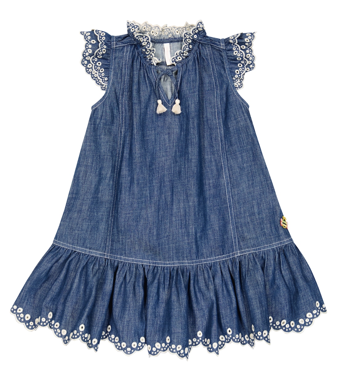Kleid Tiggy aus Denim | Zimmermann Kids