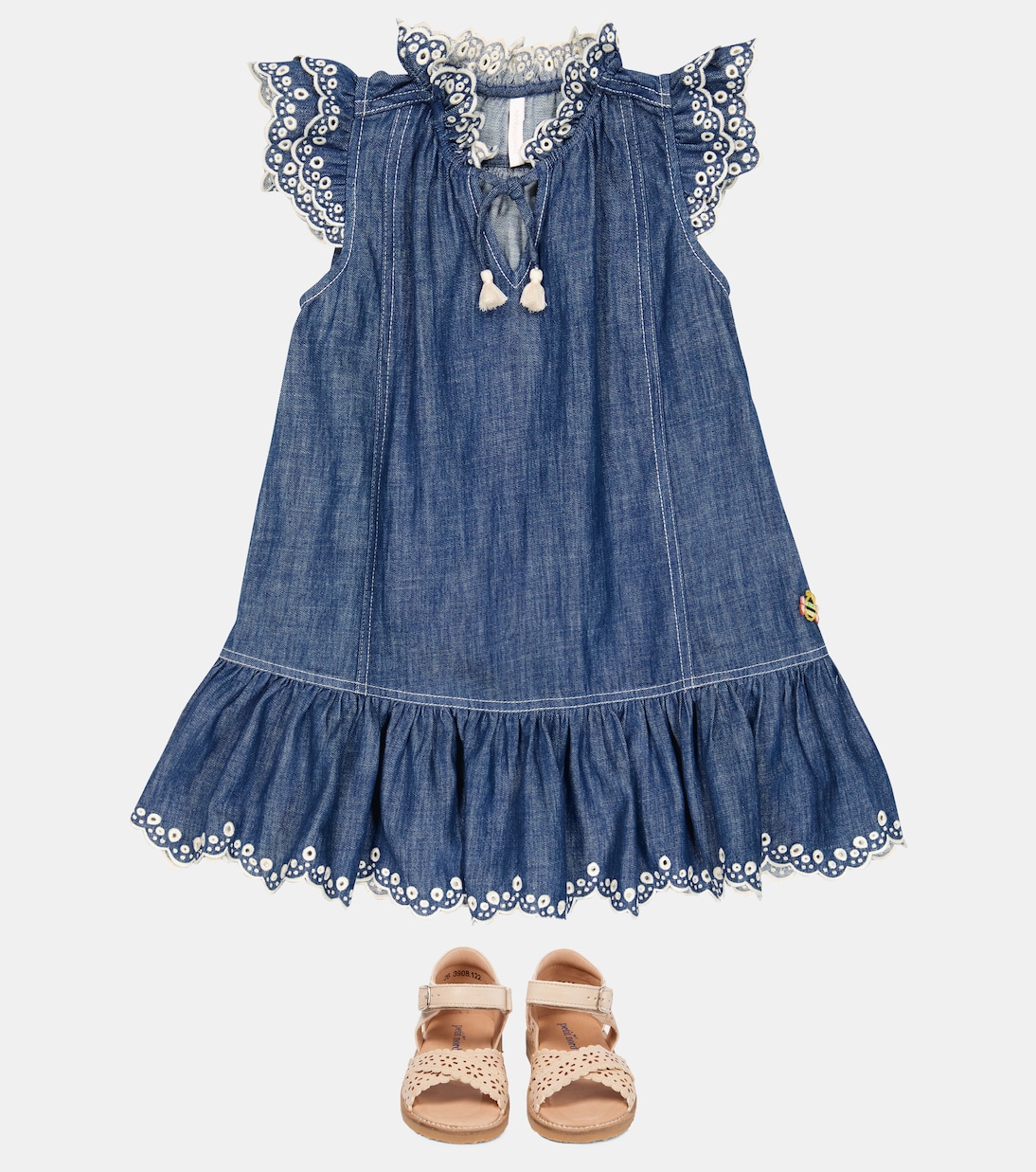Kleid Tiggy aus Denim | Zimmermann Kids