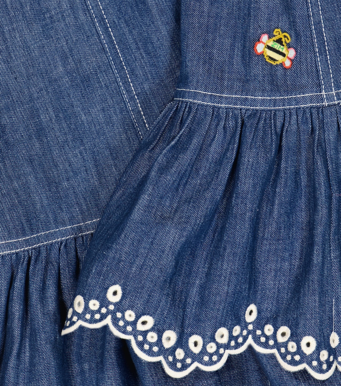 Kleid Tiggy aus Denim | Zimmermann Kids
