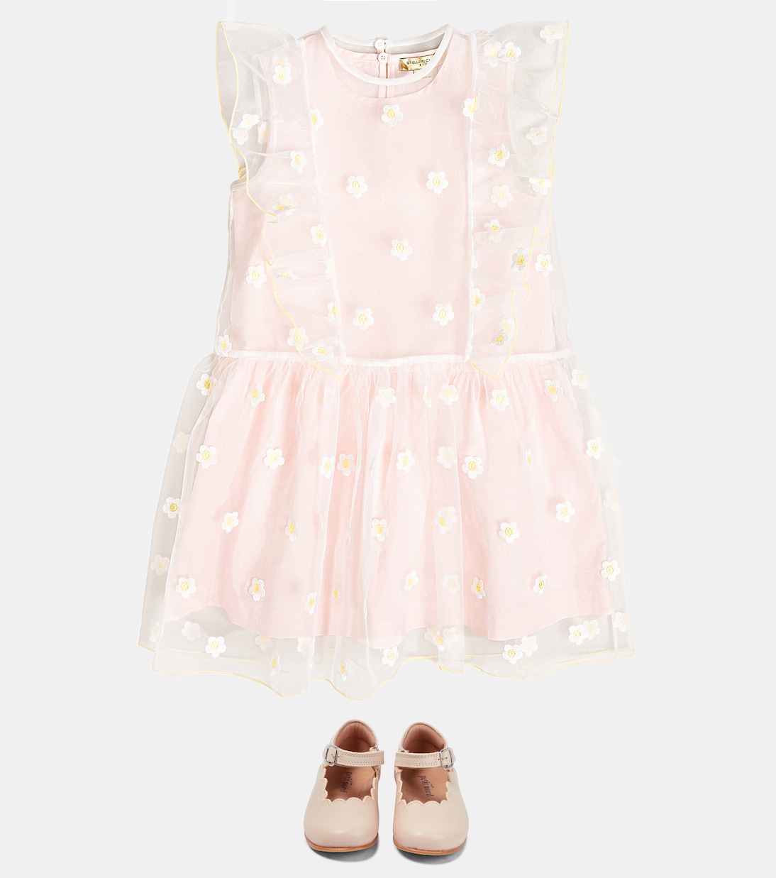 Abito in tulle con ricamo | Stella McCartney Kids
