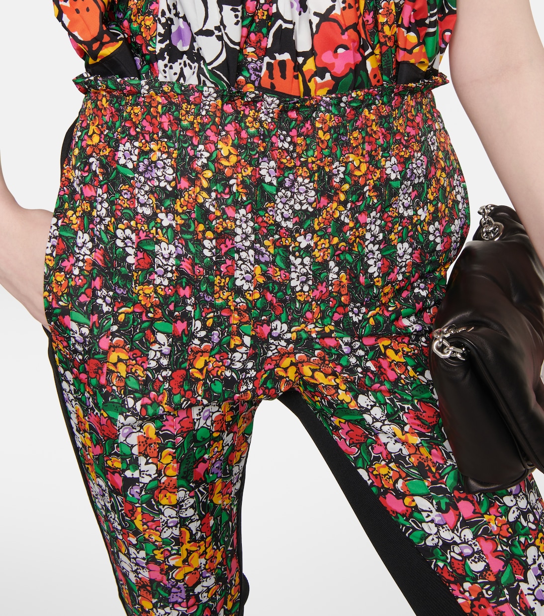 Pantalon à taille haute et à fleurs | Sacai