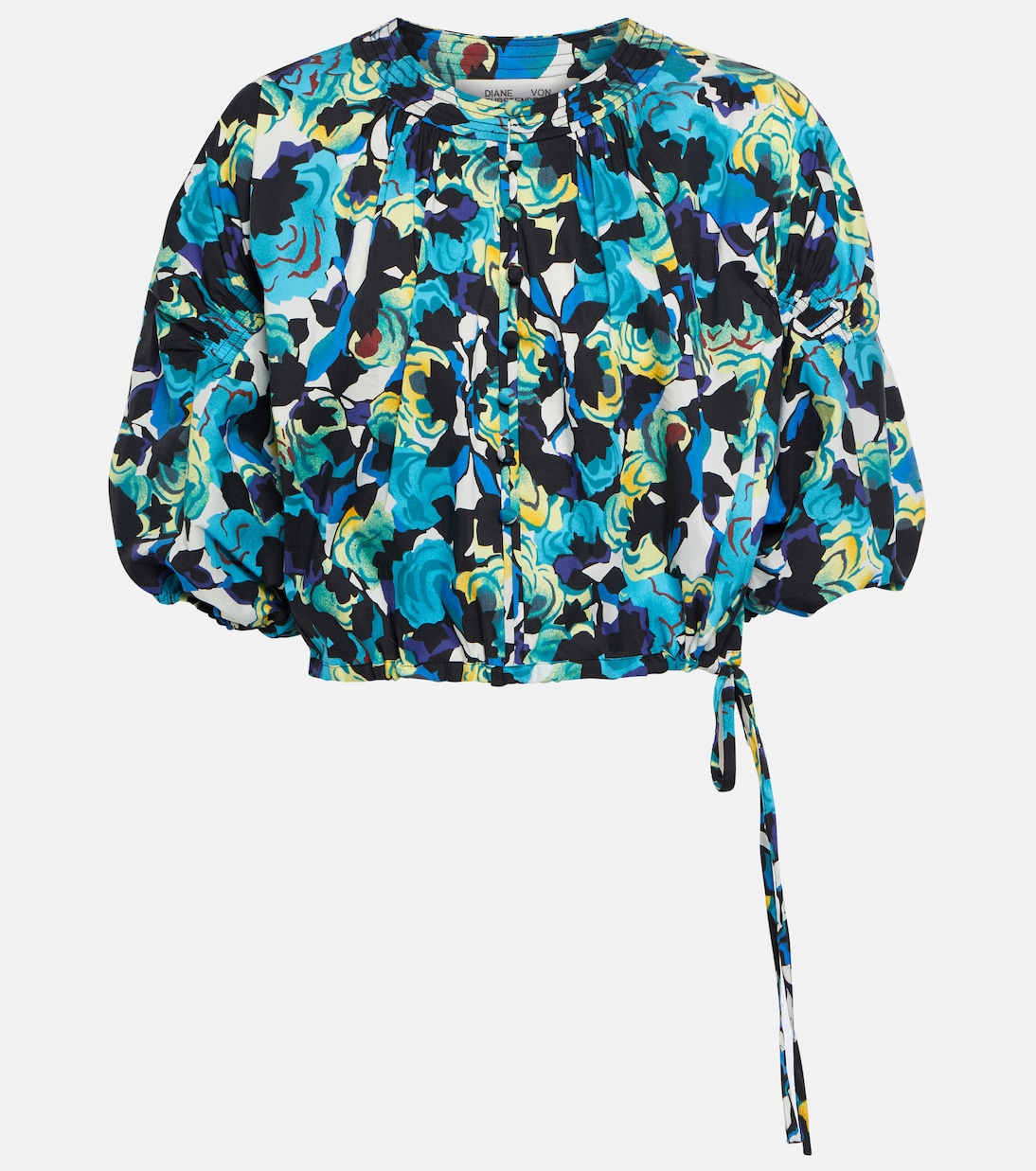 Top Dario en coton mélangé à fleurs | Diane von Furstenberg