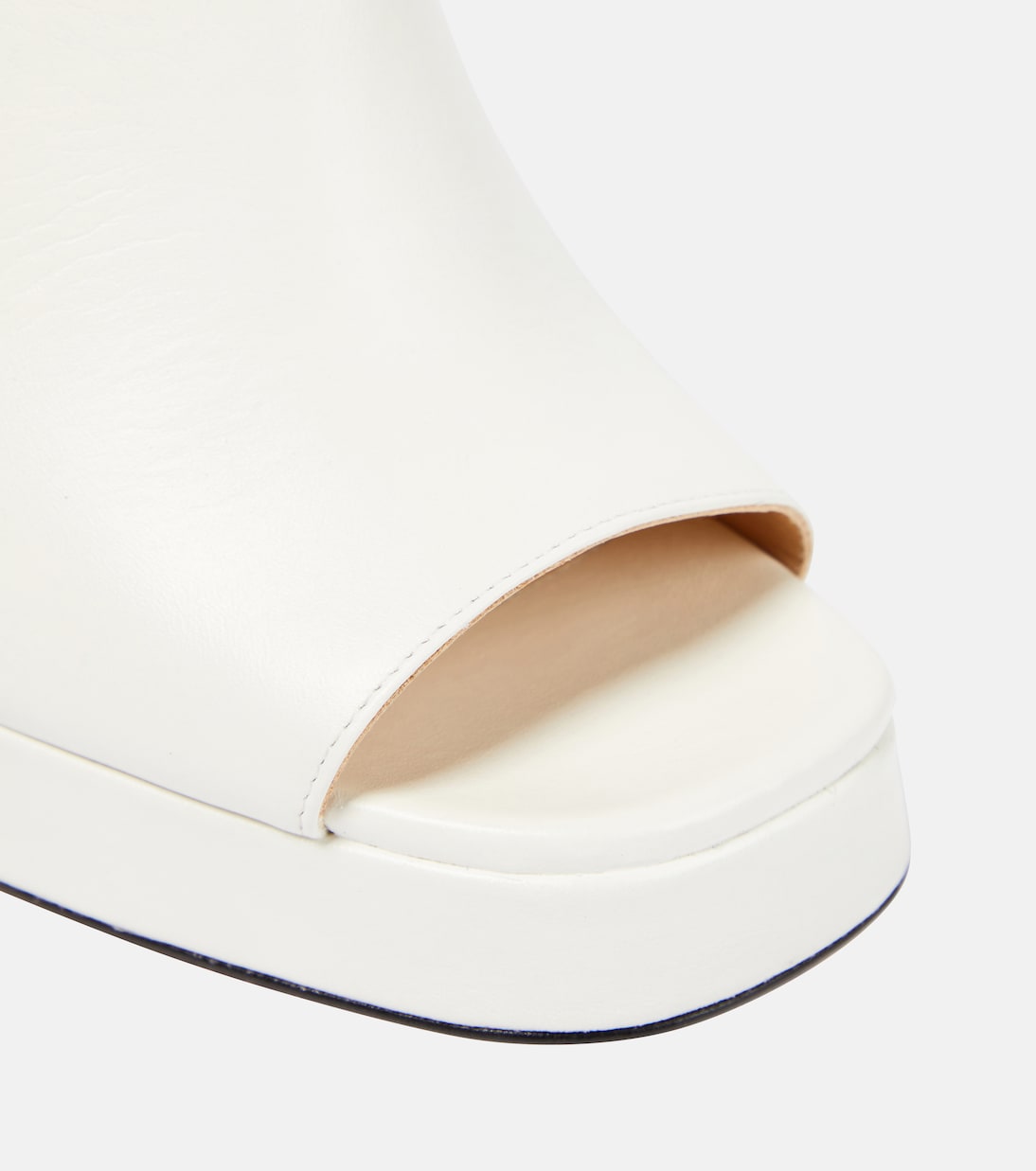 Mules à plateau Alba 90 en cuir | Souliers Martinez