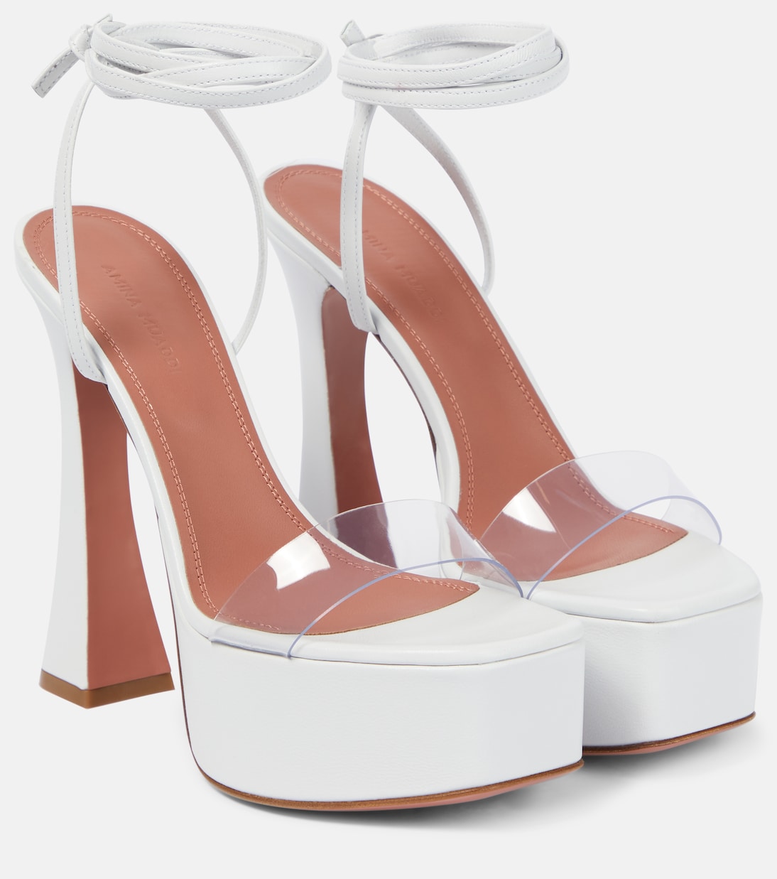 Plateausandalen Sita mit Leder | Amina Muaddi