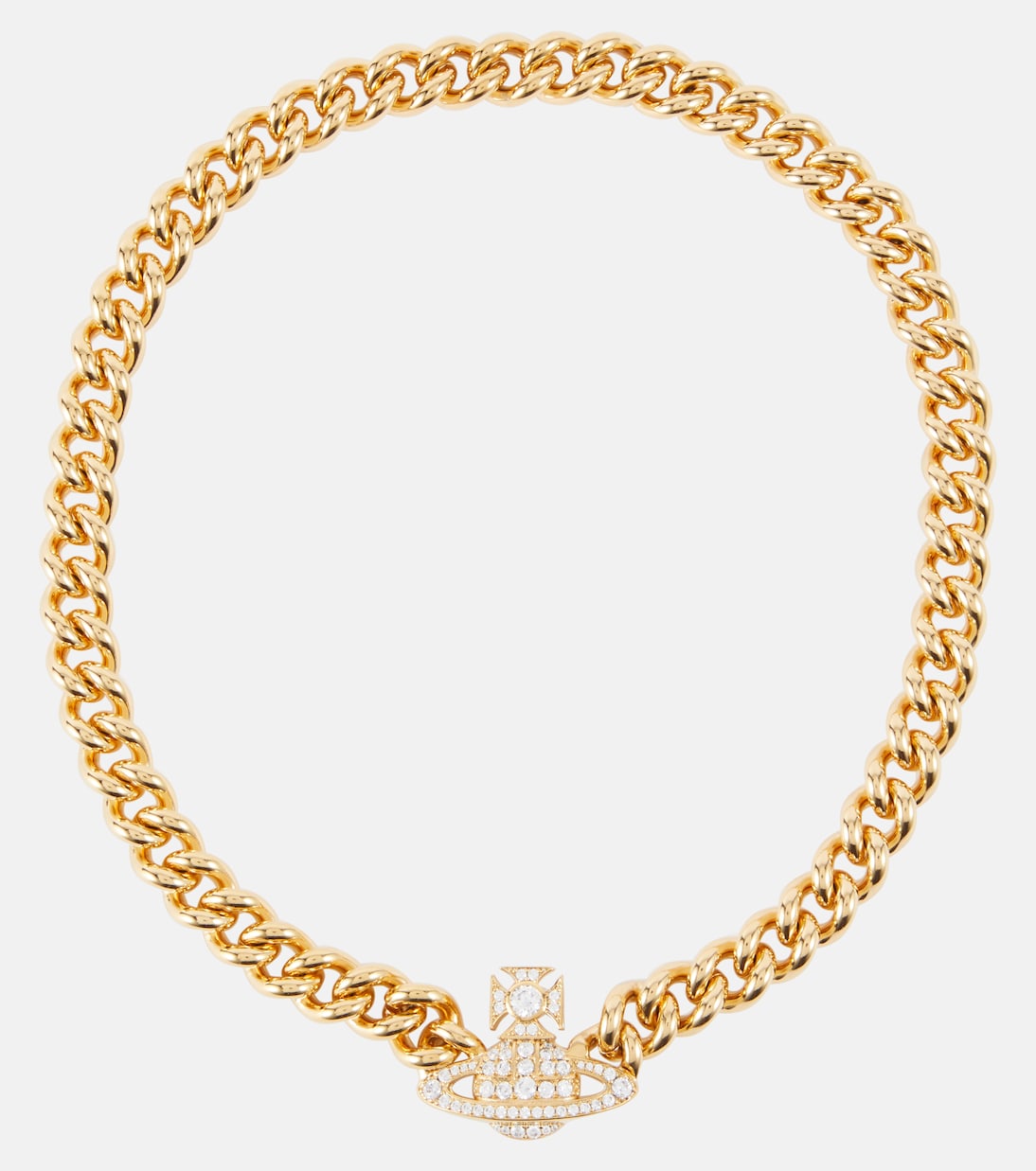Collana a catena con ornamento a sfera firmata VIVIENNE WESTWOOD per stili giovani e audaci