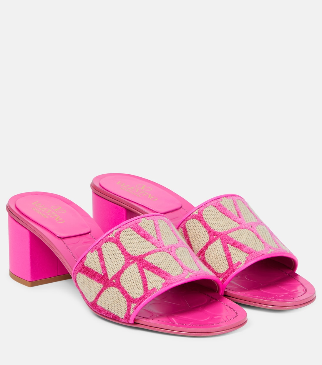 Toile Iconographe canvas mules | Valentino Garavani