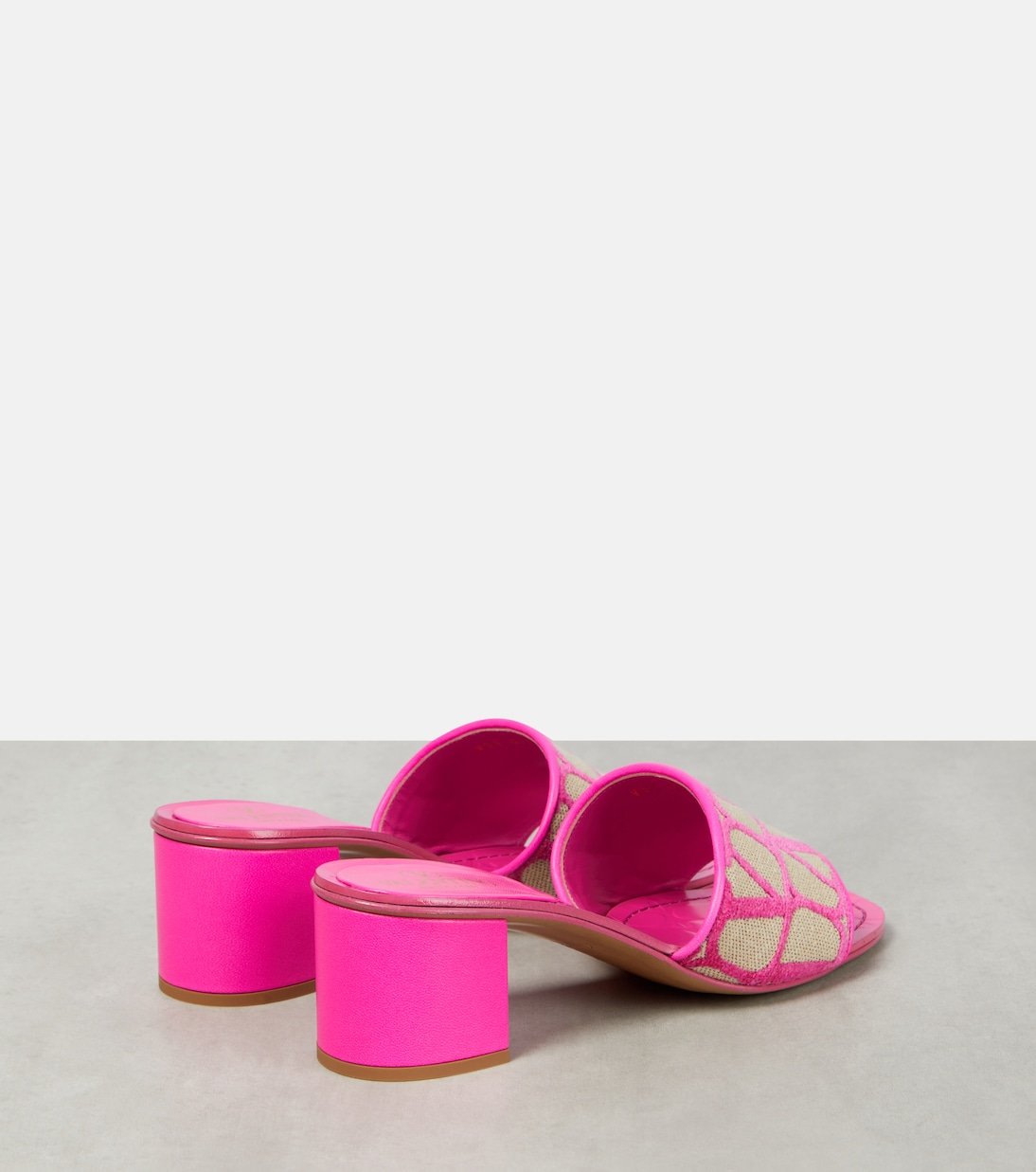 Toile Iconographe canvas mules | Valentino Garavani