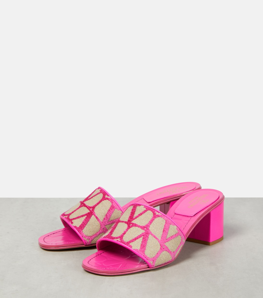 Toile Iconographe canvas mules | Valentino Garavani