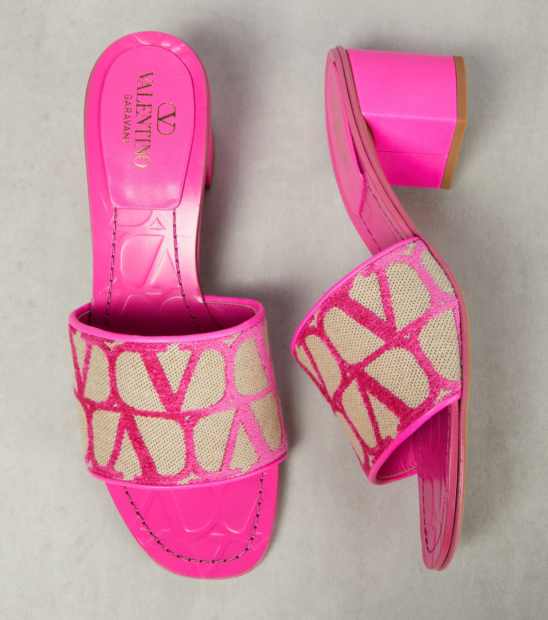 Toile Iconographe canvas mules | Valentino Garavani