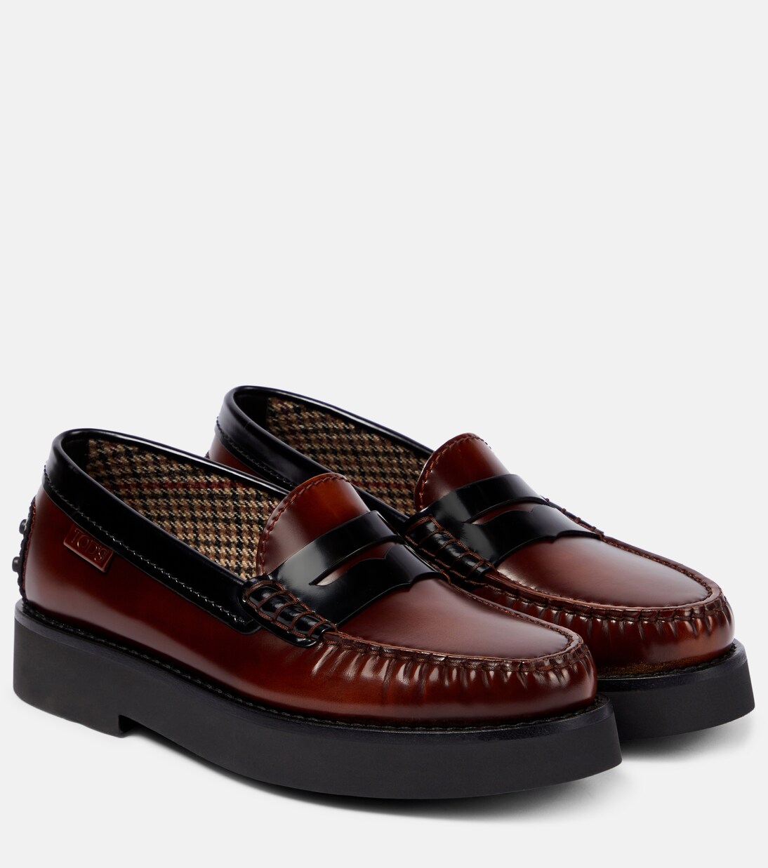 Leather platform loafers | Tod's