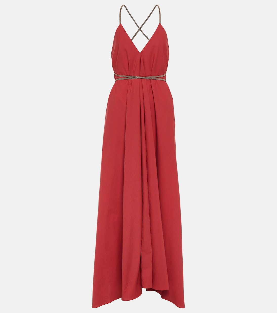 Maxikleid aus Baumwollpopeline | Brunello Cucinelli