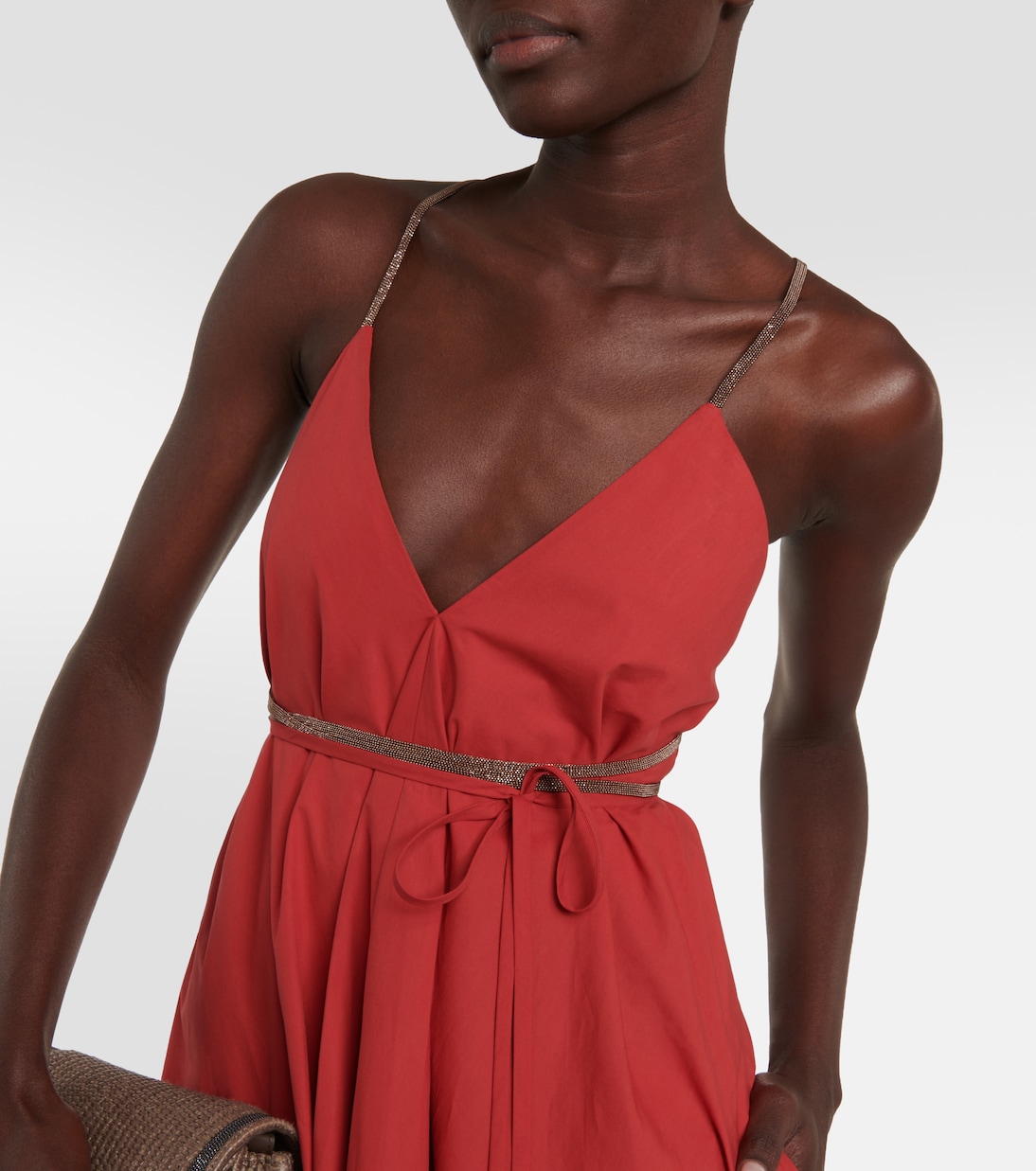 Maxikleid aus Baumwollpopeline | Brunello Cucinelli