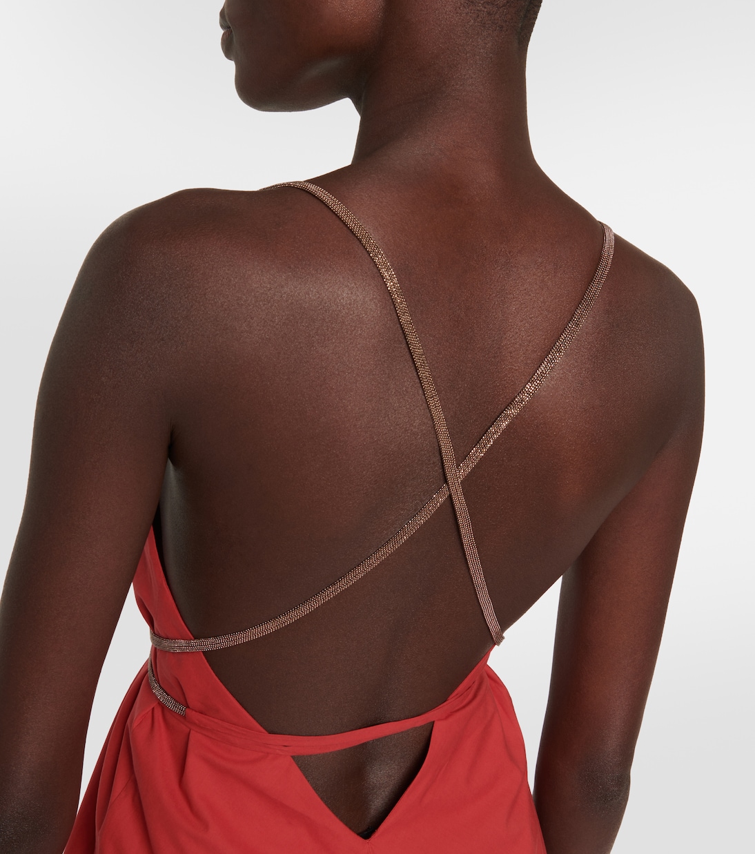 Maxikleid aus Baumwollpopeline | Brunello Cucinelli