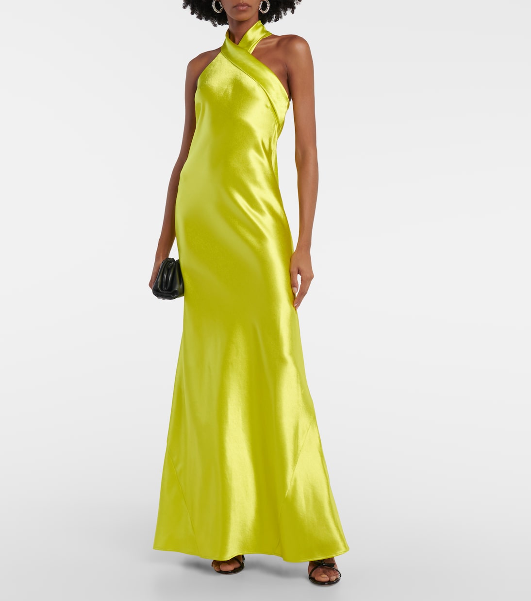 Maxikleid aus Satin | Galvan