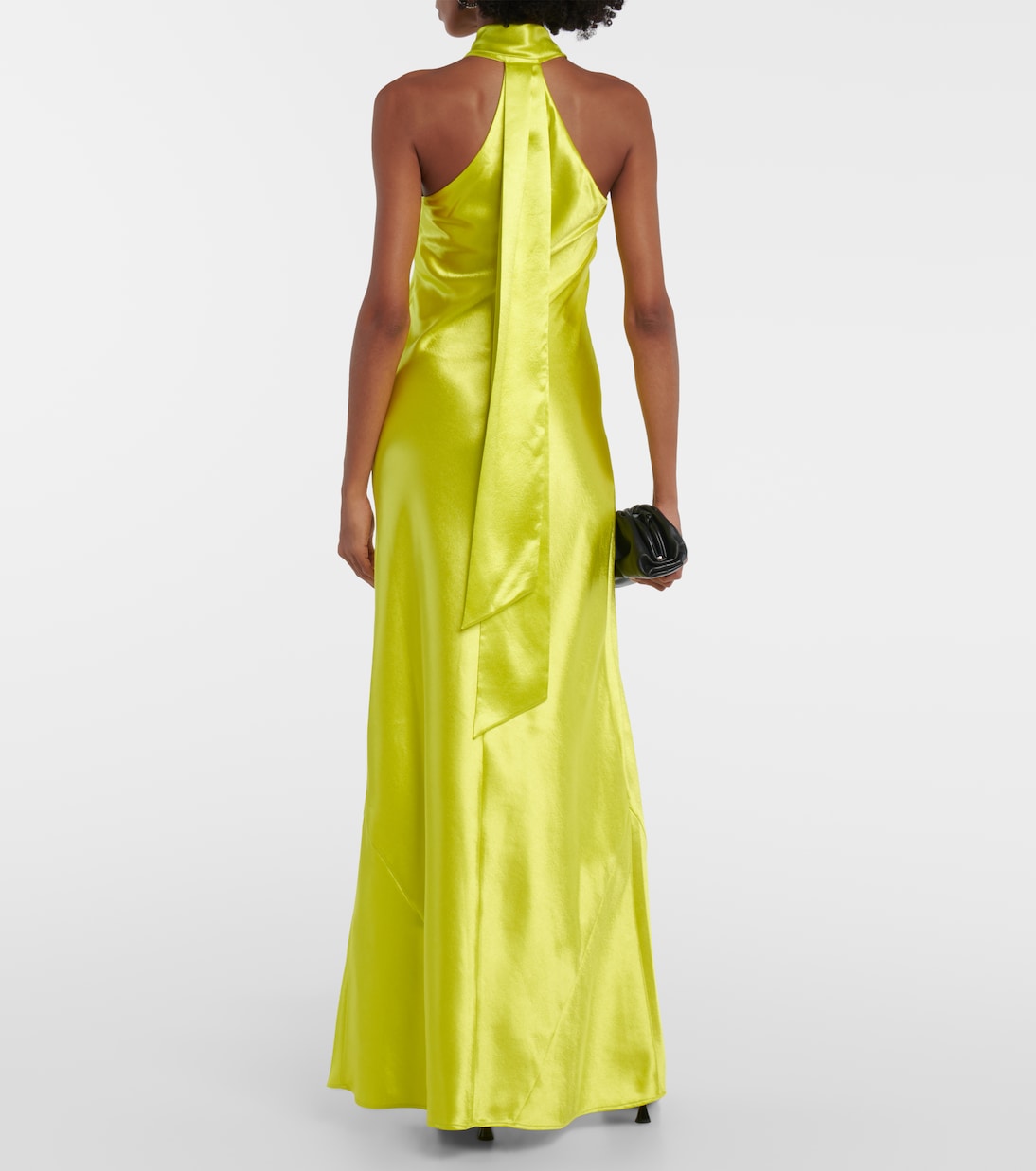 Maxikleid aus Satin | Galvan