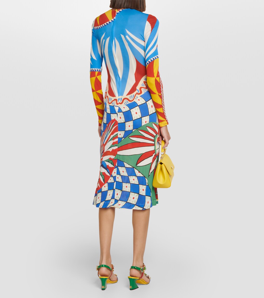 Carretto printed organzine midi dress | Dolce&Gabbana