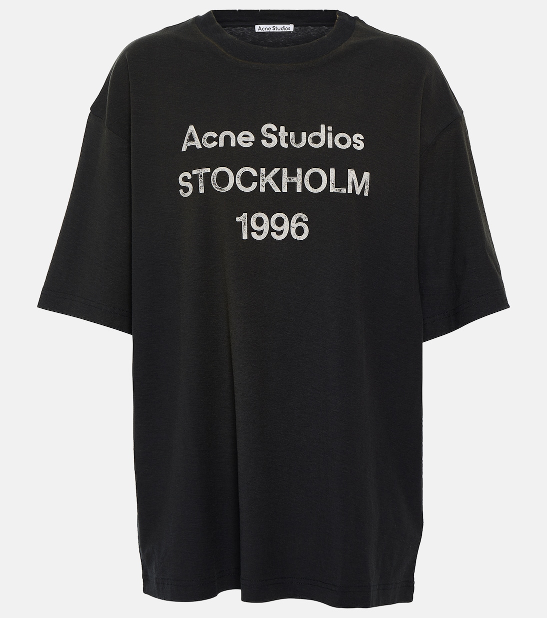 T-shirt in cotone e canapa con logo | Acne Studios