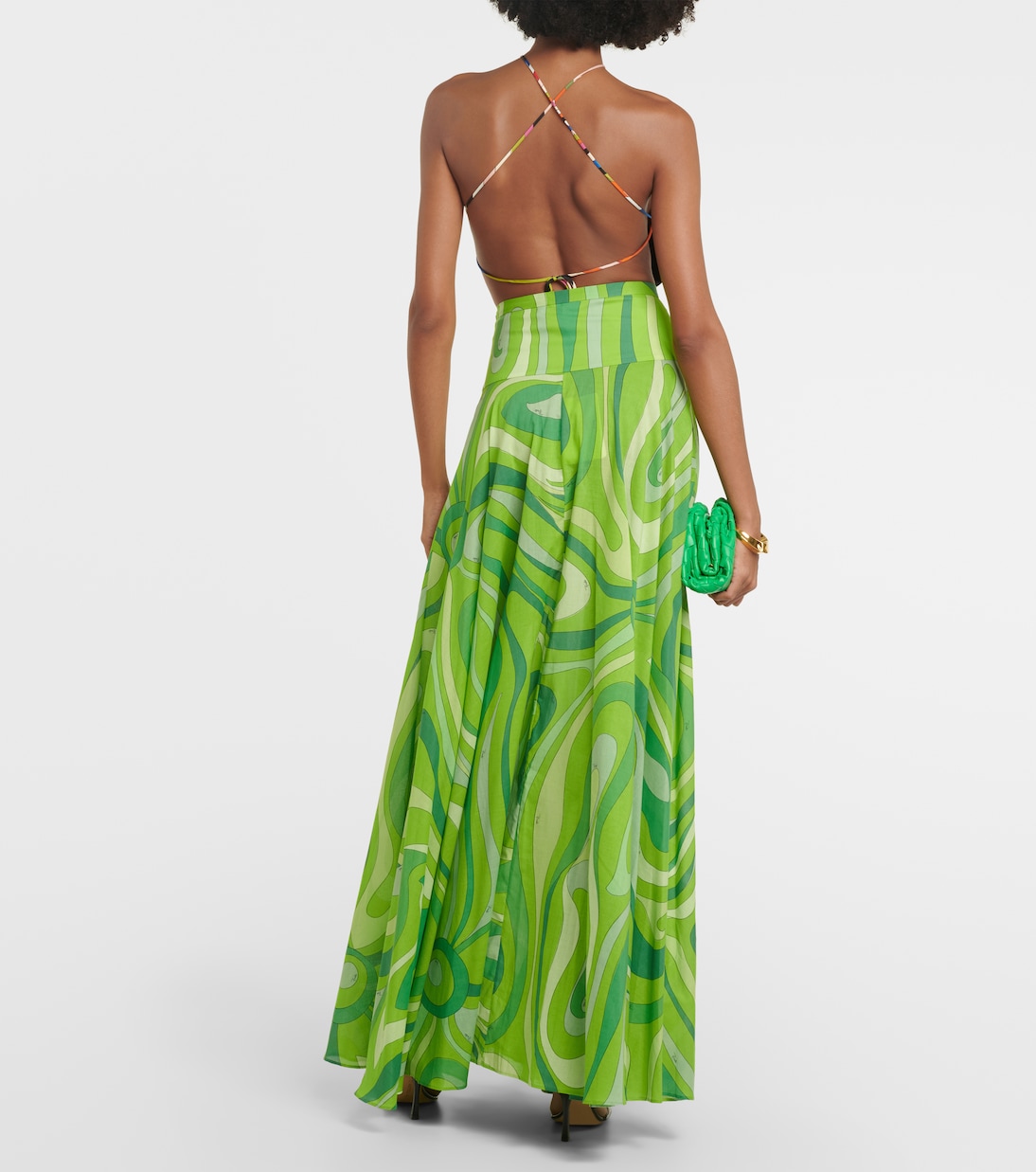Marmo pleated cotton muslin maxi skirt | Pucci