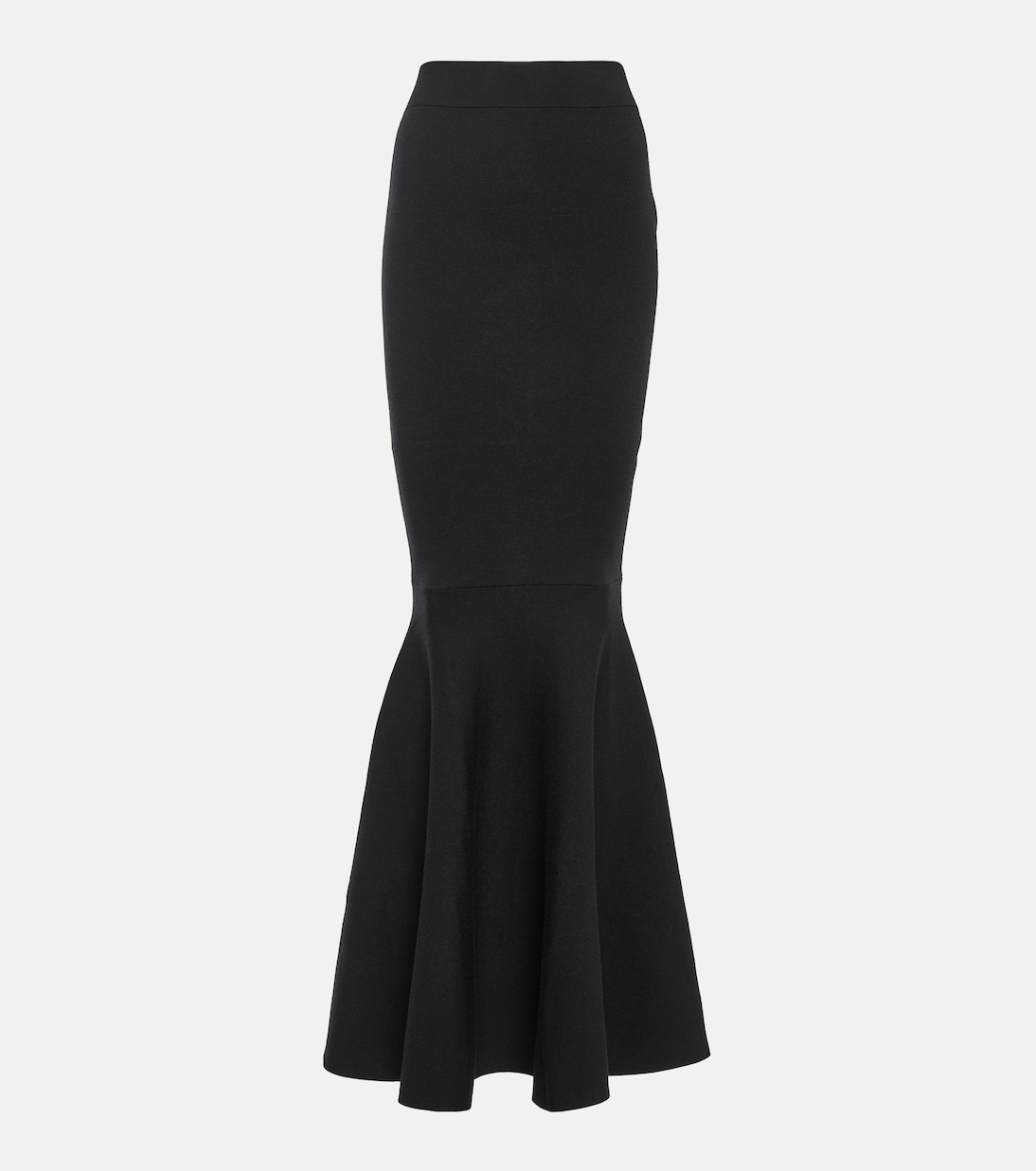 Jupe longue à taille haute en laine mélangée | Nina Ricci