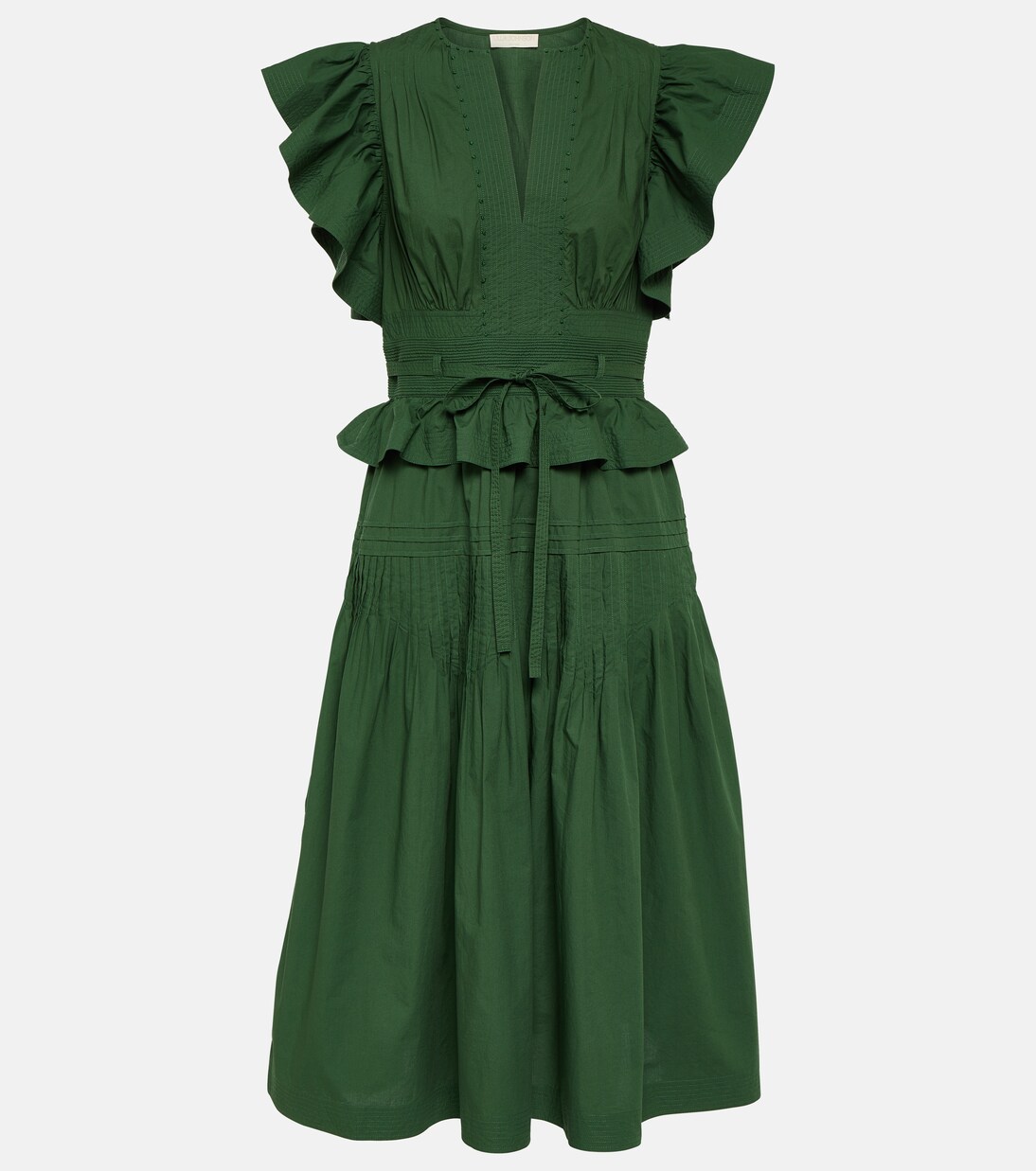 Florence ruffled cotton midi dress | Ulla Johnson