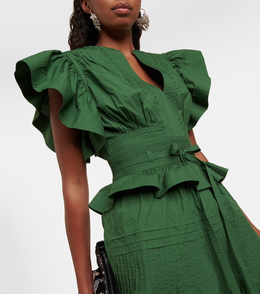 Florence ruffled cotton midi dress | Ulla Johnson