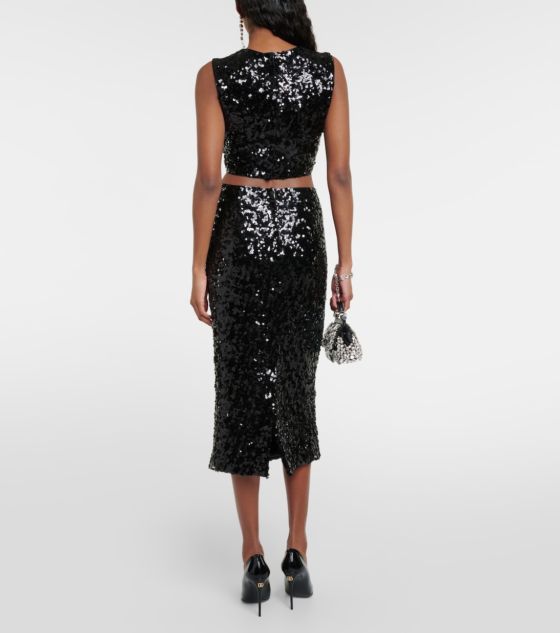 Top raccourci à sequins | Dolce&Gabbana