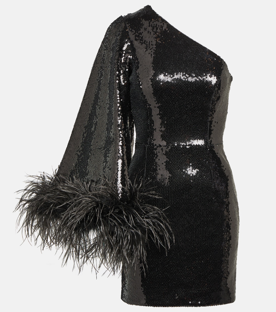 Nika sequined feather-trimmed minidress | Rebecca Vallance