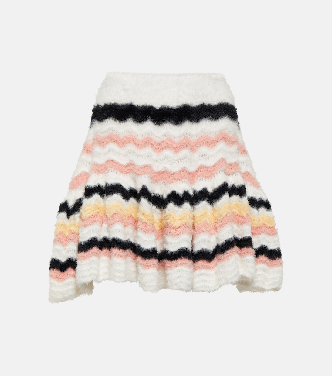 Striped flared knit skirt  | Susan Fang